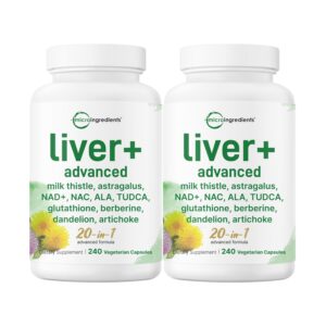 liver advanced+, 480 veggie capsules, 20 in 1 advanced complex