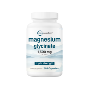 triple strength magnesium glycinate 1,500mg per serving, 240 capsules