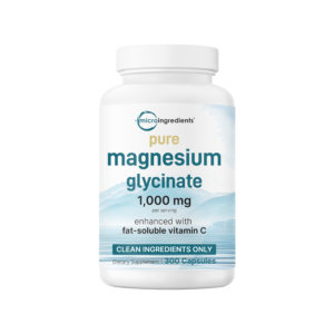 pure magnesium glycinate 1,000mg per serving, 300 capsules