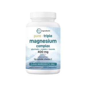 triple magnesium complex 400mg per serving, 300 capsules