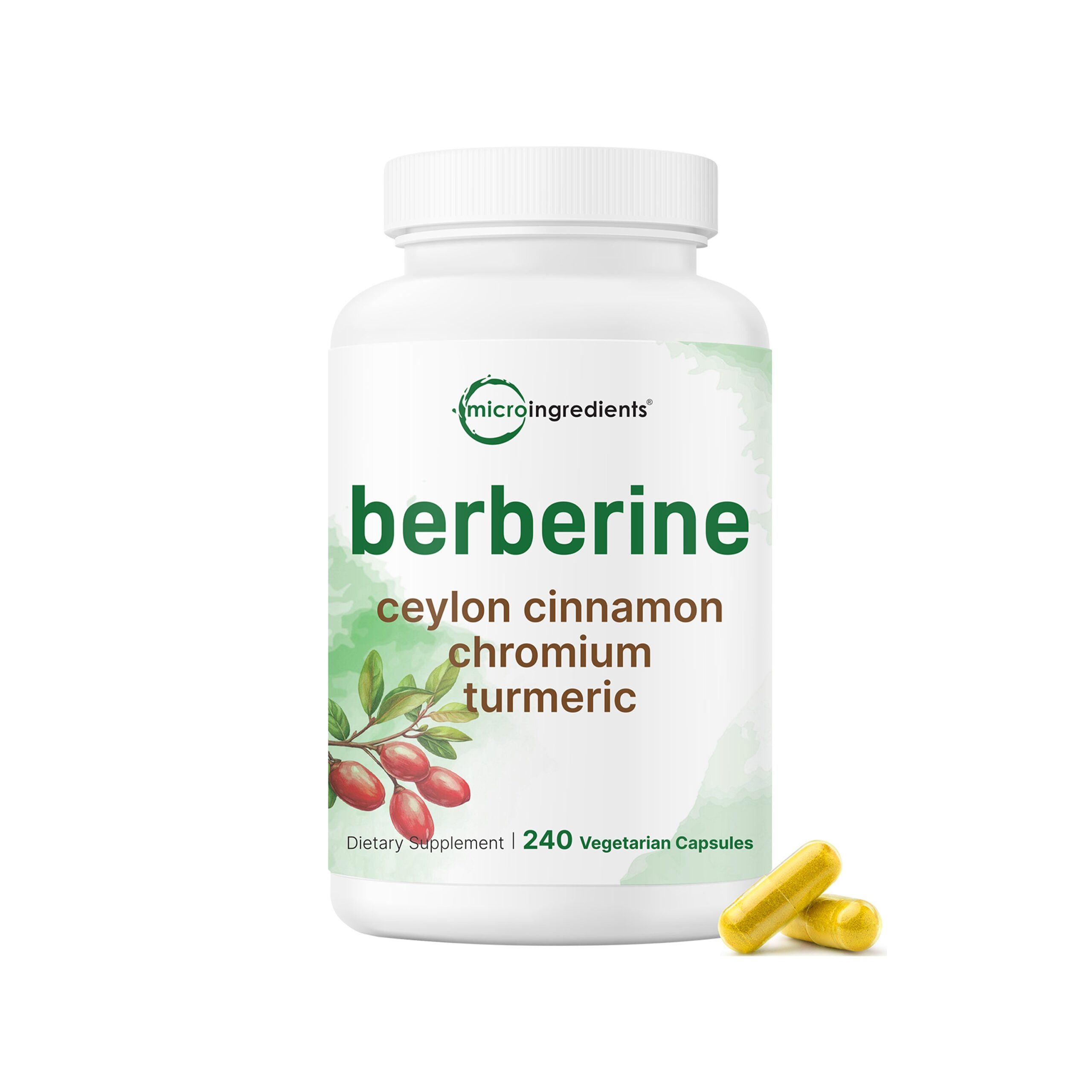 berberine with ceylon cinnamon, chromium, & turmeric, 240 vegetarian capsules berberine with ceylon cinnamon, chromium, & turmeric, 240 vegetarian capsules